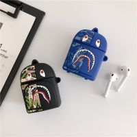 [SOSO 3C accessories] กระเป๋าเป้สะพายหลังแฟชั่น Trend Shark AirPods 3 Case 2 Cover Pro IPhone อุปกรณ์เสริมหูฟัง Air Pod