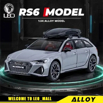 Audi RS6 Model Car Scale 1/32 The Cast Toy for Kids Gift Grey