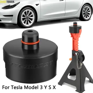 4PCS Lifting Jack Rubber Adapter Pads Stands for Tesla Model 3/S/X/Y with  Storage Case Accessories for Tesla Vehicles