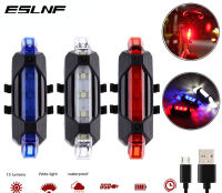 ESLNF Taillight ไฟท้ายจักรยาน แบบชาร์จ USB แสงไฟ LED ไฟจักรยาน ไฟจักรยานกันน้ำด้านหลังไฟท้าย