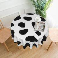 Morris8 Cow Print Spots Tablecloth Black And White Animal Buffet Polyester Table Cover Beautiful Cheap Protector Printed Cloth