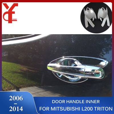 ABS Door Handle Inner In Chrome Color For Mitsubishi L200 Triton 2006 2007 2008 2009 2010 2011 2012 2013 2014 Car Styling