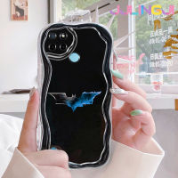 Jjlingji เคสสำหรับ Realme C21Y C25Y เคสแฟชั่นลายค้างคาวเนื้อครีมกันกระแทกแบบใสนิ่มเคสมือถือสร้างสรรค์เคสป้องกันซิลิกาเจลโปร่งใสลายกล้องถ่ายรูป