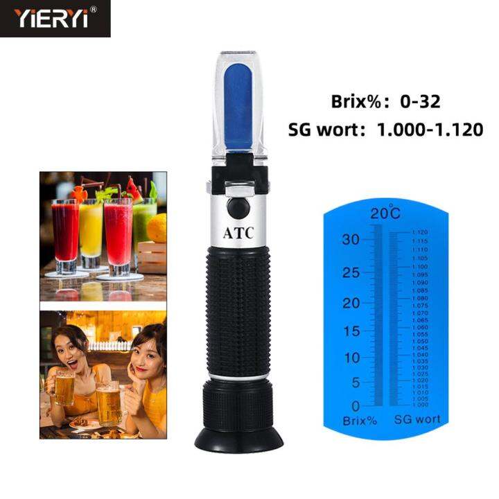 Yieryi Beer Wort Wine Refractometer Brix Brewing Refractometer Dual