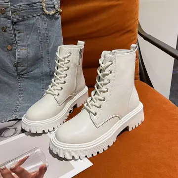 White deals army boots