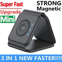 3 In 1 Magnetic Wireless Charger Stand For Iphone 14 13 12 Pro Max X Airpods Apple Watch 8 7 6 Fast Charging Dock Station