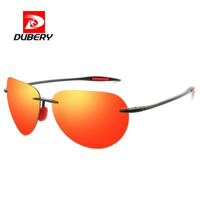 DUBERY แว่นตากันแดดแว่นกันแดดขับรถเล่นกีฬาแบบไร้กรอบแว่นกันแดดใส่ตกปลาคลิปหนีบแว่นตากันแดดของผู้ชายใหม่