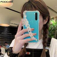 (Great. Cell phone case)เกาหลีน่ารักหมีสร้อยข้อมือโซ่กรณีโทรศัพท์โปร่งใสสำหรับ O Neplus Nord N10 N100 2 1 6 6ครั้ง7 8 9 Pro 9R ซิลิโคนอ่อนนุ่มปกกรณี