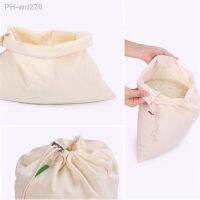 Reusable Bulk Bin Cotton Drawstring Bag Metal Buckle Multi-Purpose Fruit Vegetable Rice Bread Shopping Bag