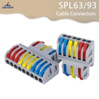 Mini Fast Wire Cable Connectors Universal Compact Conductor Spring Splicing Wiring Connector Push-in Terminal Block SPL-63/93