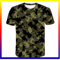 Camo เสื้อยืด Camouflage Street ผู้ชายแฟชั่นผู้หญิงบวกขนาดเสื้อยืด เด็กชาย Harajuku เสื้อยืดกองทัพรบ XS-5XL