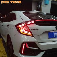 【528 Oiozkhjue ร้อน】☁● ไฟท้ายรถ LED 2ชิ้นไฟสำหรับฮอนด้า Civic Type R ด้านหลังรถยนต์มีประตูท้ายสัญญาณไฟเลี้ยวแบบไดนามิกไฟเบรกไฟตัดหมอกย้อนกลับ