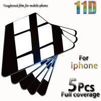 [Electronic film] 5 Pcs ความคุ้มครองแบบเต็มหน้าจอฟิล์มกันระเบิดสำหรับ Iphone12 12 11Pro X 7 6 8Plus XR XS Toughened ฟิล์มป้องกันหน้าจอ