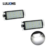 2ชิ้นไฟป้ายทะเบียนรถยนต์12V โคมไฟแผ่นป้ายทะเบียนรถยนต์สีขาว Led สำหรับ Renault Twingo พื้นที่ Clio Laa โทเมก