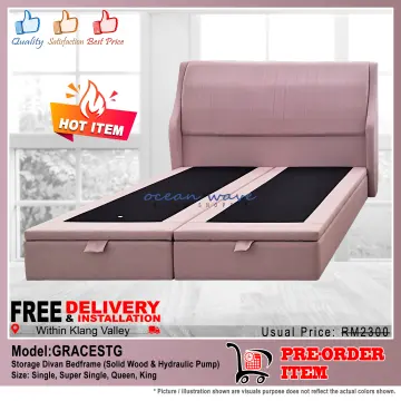 Divan King Bed Frame With Storage, Super Single Bed Frame With Storage Malaysia