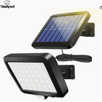 Studyset พร้อมเซ็นเซอร์ตรวจจับการเคลื่อนไหว Lampu Solar Dinding กลางแจ้ง56 LED,ไฟกันขโมยพลังงานแสงอาทิตย์สว่างมากสำหรับลานสวนรั้วระเบียง