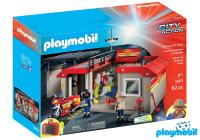 Playmobil 5663 City Action Take Along Fire Station Figure เพลย์โมบิล ซิตี้แอคชั่น สถานีรถดับเพลิงกระเป๋าหิ้ว(PM-5663)