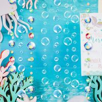 Round Bubble Garlands Mermaid Jellyfish Colorful Bubble Hanging Banner Under the Sea Happy Birthday Party Decor Kids Banner Banners Streamers Confetti