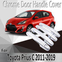 For Toyota Prius C Aqua 2011~2019 Styling Stickers Decoration Chrome Door Handle Cover Refit Car Accessors