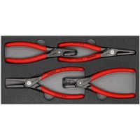 Knipex ชุดคีมถ่างแหวนหนีบแหวนในถาดโฟม 002001V09