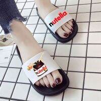 Nutella Aesthetic Womens Beach Slippers Female Summer Slides Fashion Flip Flop Women Ladies Non-slip Female Slippers