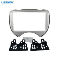 LEEWA 2DIN Car Radio Stereo Fascia Panel Refitting Frame For Nissan March/Micra RENAULT Pulse Audio Installtion Trim Mount Kit