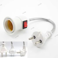 110V-220V LED Lamp Base Holder Light Socket Bulb Power E27 Socket With Switch EU US Plug Energy Saving Lampada Table YB8TH