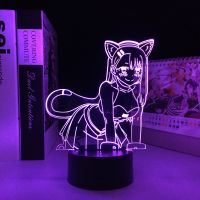 Don T ของเล่นกับ Me Miss Nagatoro มังงะ Nagatoro 3D โคมไฟอะนิเมะ LED Light สำหรับตกแต่งห้อง RGBW สีเปลี่ยนไฟกลางคืน Gift