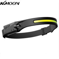 KKmoon USB ชาร์จไฟหน้าน้ำหนักเบา Super Bright LED วิ่งไฟหน้าสำหรับ Runner พายุฝนกันน้ำ LED ไฟหน้าไฟฉายในตัว1200มิลลิแอมป์ชั่วโมงค้างคาว-Tery