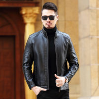 high-grade Men PU Jackets slim Fit Elegant Mens Jacket Size S - 5XL fashion leisure black Faux Leather Jacket man