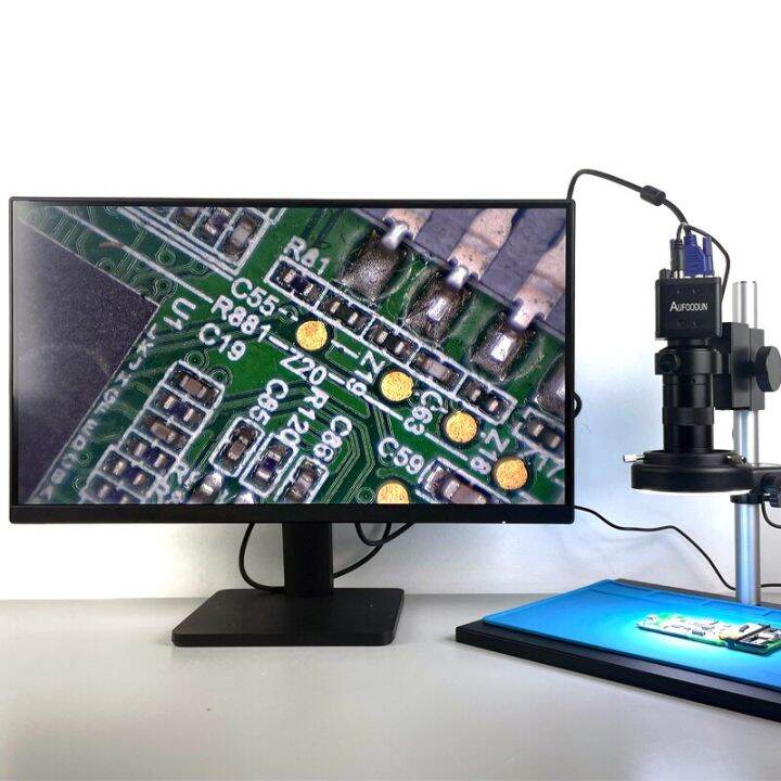 13mp-vga-industrial-video-microscope-digital-microscope-camera-130x-zoom-c-mount-lens-for-phone-pcb-repair-soldering-tools