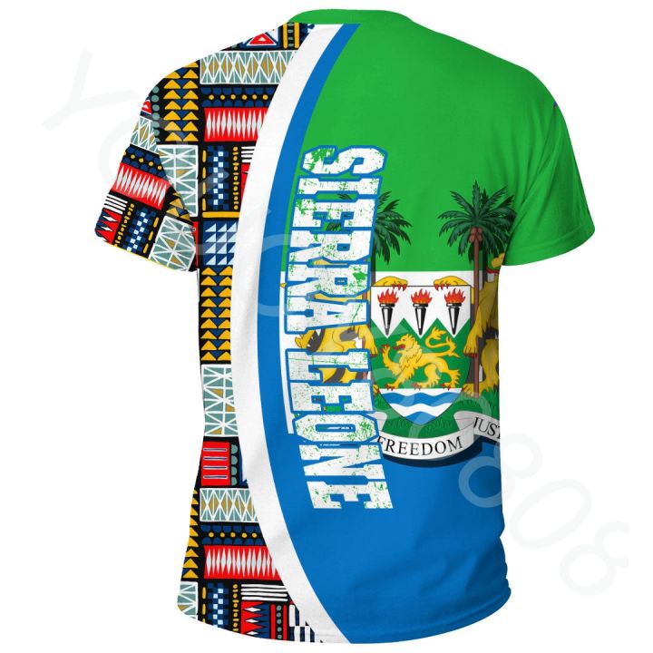 2023ใหม่ฤดูร้อนสบายๆแอฟริกันเสื้อผ้าพิมพ์-sierra-leone-ธงและ-kent-แบบพิเศษผู้ชายและผู้หญิงเสื้อผ้า