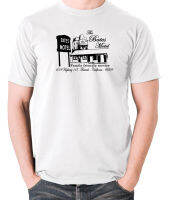 Men’s Short Sleeve Graphic T-shirt The Bates Motel, A Family Friendly Service - Classic Movie Inspired T Shirt.