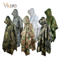 VILEAD โพลียุทธวิธีเสื้อกันฝนทหาร Ponchowaterproof ฝนผู้ชายน้ำฝนกองทัพเสื้อกันฝนเต็นท์กันน้ำ I Mpermeable กลางแจ้ง