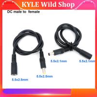 KYLE Wild Shop 7A 12v DC male to female power supply Extension connector Cable Plug Cord wire Adapter for led strip camera 5.5X2.1mm 5.5x2.5mm