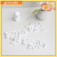 GOTORADE 3Pcs ลายนูนนูน แม่พิมพ์ตัดคุกกี้ไดโนเสาร์ ไดโนเสาร์ไดโนเสาร์ไดโนเสาร์ พลาสติกทำจากพลาสติก แม่พิมพ์บิสกิต ของใหม่ อุปกรณ์เสริมเสริม แม่พิมพ์อบขนม อุปกรณ์สำหรับห้องครัว