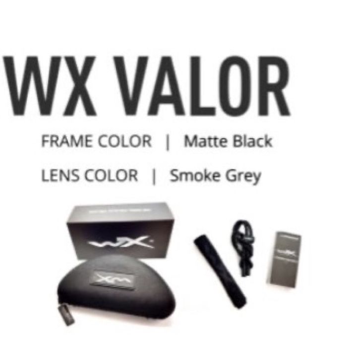 แว่นตากันแดด-wiley-x-valor-matte-black-frame-smoke-grey-lens-แบบเลนส์เดียว-chval01