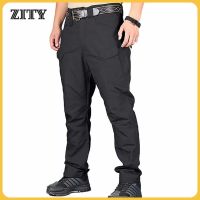 ZITY Men Solid Color Quick Dry Multi-Pockets Outdoors Tactical Cargo Pants Trousers TCP0001