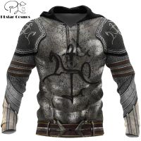 3D Printed Armor Knight Warrior Men Hoodie Knights Templar Harajuku Fashion Jacket pullover Unisex Cosplay hoodies QS-009