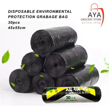 Black Garbage Bag Thickened Environmental Protection Large Plastic Bag  Disposable