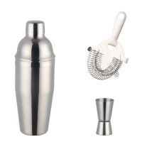 Cocktail Shaker Set of 3 for Bartenders and Family Bars Champagne Wine Drink Mixer Fruit Juice Bottle Snow Grams Glass Bar Tool