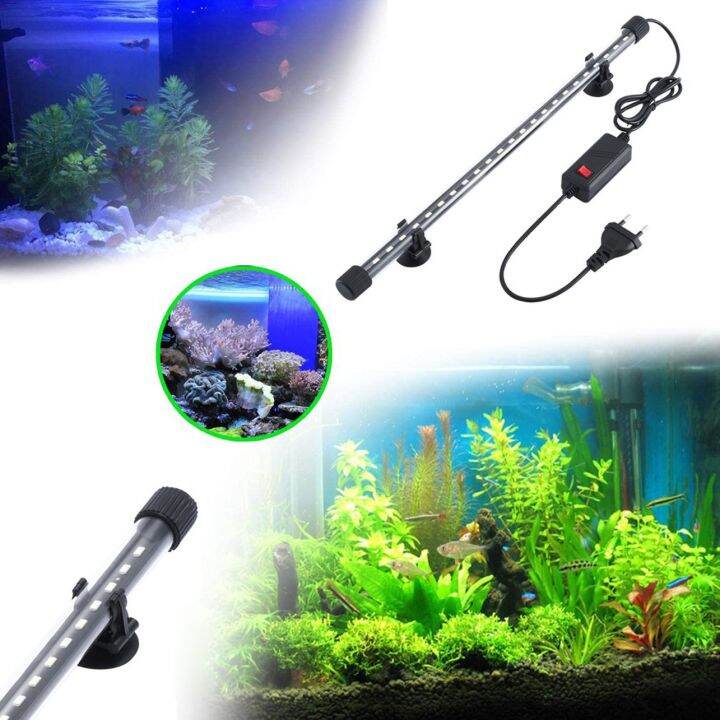 Uinn 38Cm White+Blue Light Fish Tank Lamp Aquarium Lighting Amphibious Led  Aquarium Light Ip67 Waterproof Small Dual-Use Water Grass Lamp | Lazada