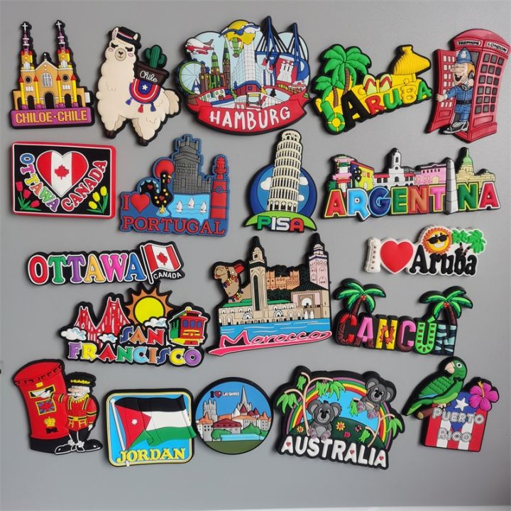 pvc-fridge-magnets-puerto-rico-portugal-switzerland-texasusa-germany-london-chile-pisa-travel-australia-souvenir-fridge-sticker
