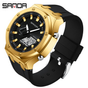 SANDA Top Brand Luxury Men s Fashion Sports Watches Waterproof Men s Dual