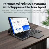 78 Keys Keyboard Bluetooth-Compatible Numeric Keypad With Big TouchPad PU Case Stand Dustproof For Universal Tablet PC