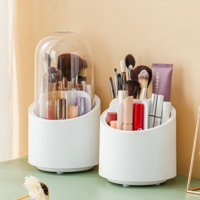 360° Pen Holder Dust-proof Pencil Organizer Desktop Makeup Brush Bucket Storage Box