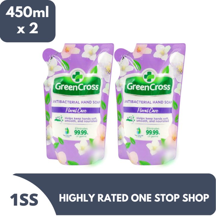 Green Cross Floral Antibacterial Hand Soap Refill 450ml X 2 Lazada Ph