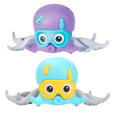 MQSDL Infant Beach Rope Pulled Classic Toys Children Gifts Crawling Shower Toys Clockwork Toy Walking Toy Octopus Bath Toys