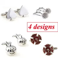 4 Designs Mens Fashion Cufflink Fire Card A Pumpkin Spring Cuff Link Free Shipping Cuff Link