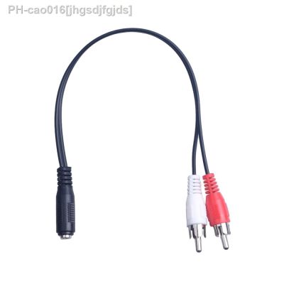 Elistooop Universal 3.5mm Stereo Audio Female Jack to 2 RCA Male Socket to Headphone 3.5 Y Adapter Cable